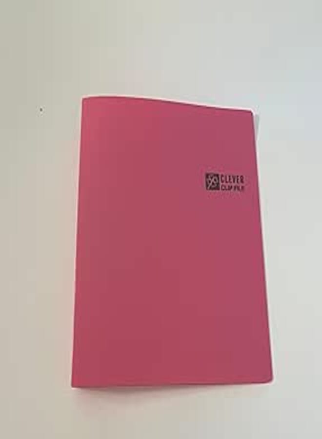 Clever Extra Clip Folder, A4 Size, Pink